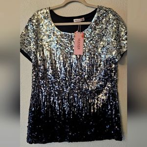 Sequin Ombre Dress Shirt